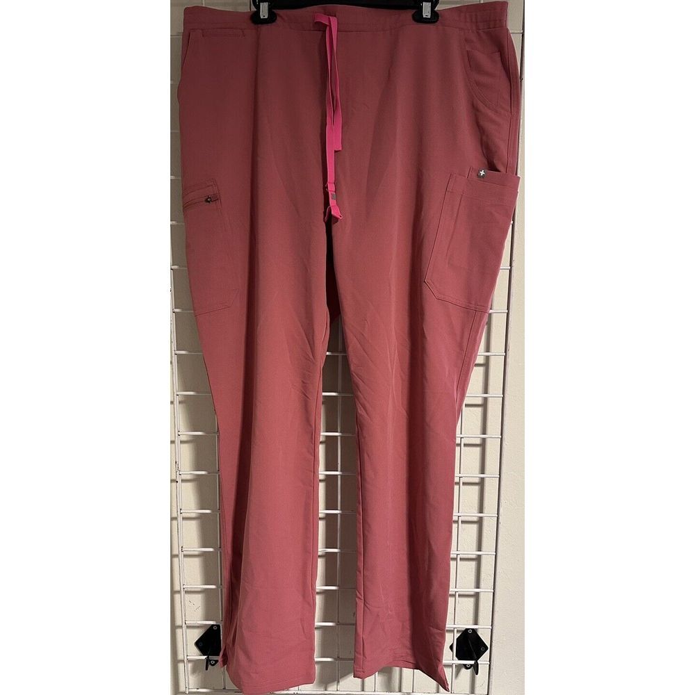 NWT Breast  Cancer Awareness Yola Skinny Scrub Pants Quartz Pink 2XL‎ Tall - Picture 3 of 6